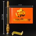 Om Namah Shivay 3D Printed Car Bonnet Flag – Devotional Car Flag