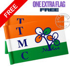 Almoda Creations TMC Party Car Bonnet Flag | Premium Golden Rod, Strong Clamp & Free Extra Flag