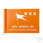 RSS Rashtriya Swayamsevak Sangh Car Bonnet Flag – Golden Rod | Premium Quality