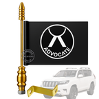 Almoda Creations Advocate Car Bonnet Flag | Premium Golden Rod, 2 Strong Clamps & Free Extra Flag