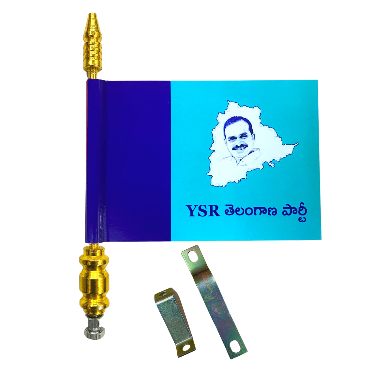 YSR Party Car Bonnet Flag – Golden Rod | Rally Flag | Durable Metal Rod