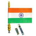 Premium Indian Car Bonnet Flag – Golden Rod | Weatherproof | Easy Install