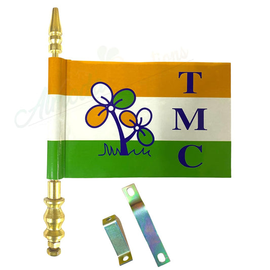 TMC Party Car Bonnet Flag – Golden Rod | Rally Flag | Premium Finish