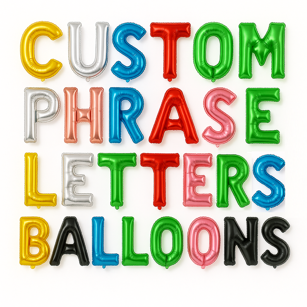 A to Z Foil Letter Balloons (16 Inch) | Custom Foil Letter Balloons for Any Name, Phrase or Party Banner | Make Any Banner
