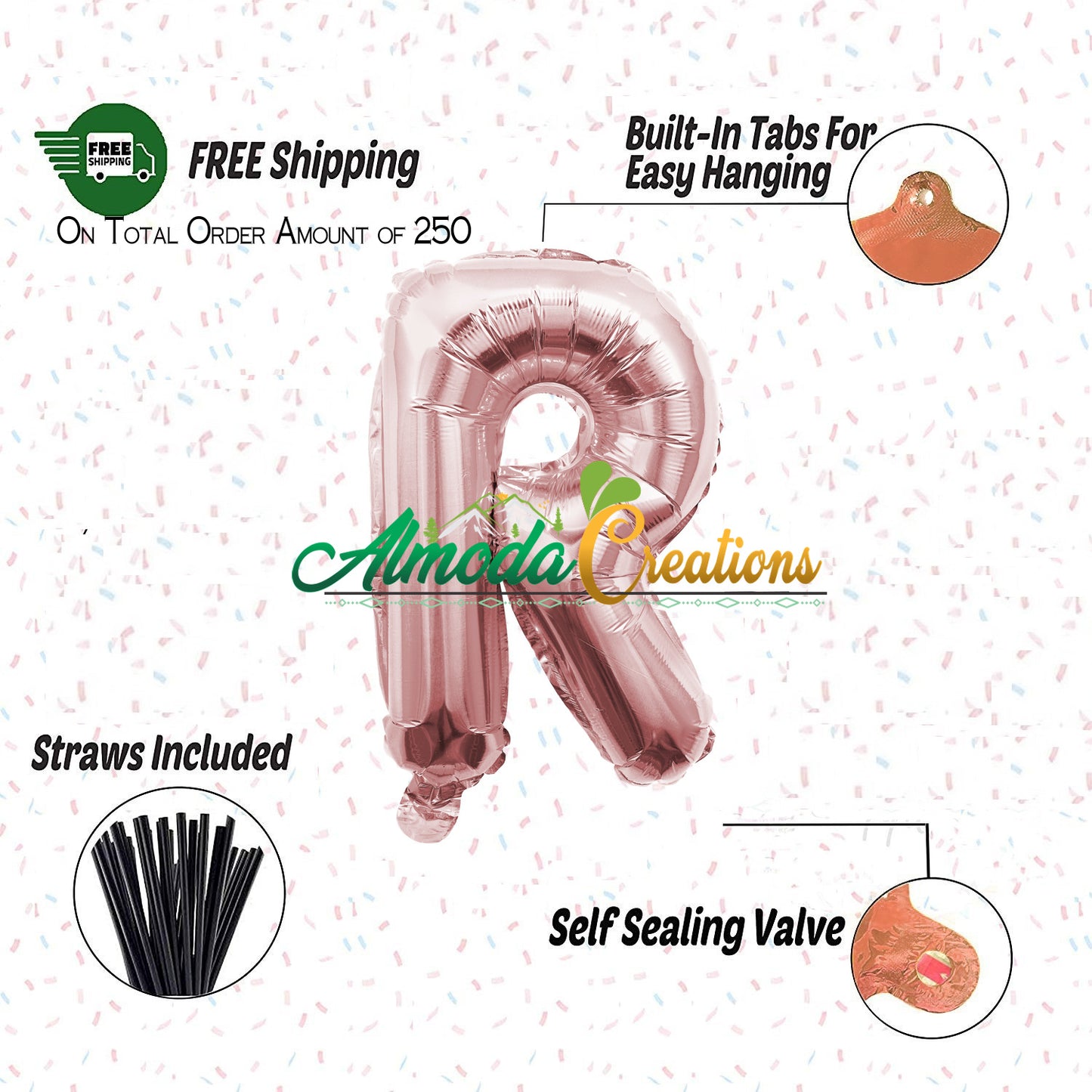 A to Z Foil Letter Balloons (16 Inch) | Custom Foil Letter Balloons for Any Name, Phrase or Party Banner | Make Any Banner