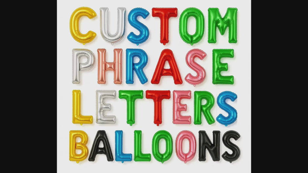 A to Z Foil Letter Balloons (16 Inch) | Custom Foil Letter Balloons for Any Name, Phrase or Party Banner | Make Any Banner